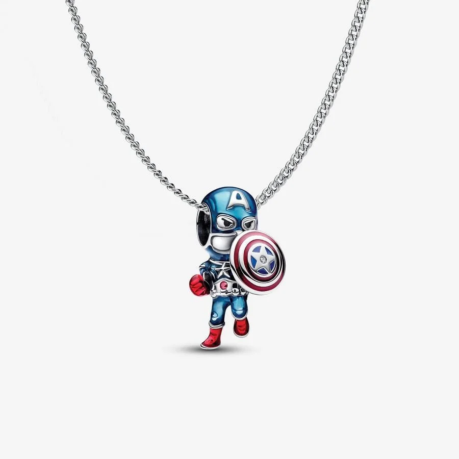 【Pandora】Disney MARVEL アベンジャーズ ビーズチャーム Marvel Thor's Hammer and Captain America Shield Charm Duo